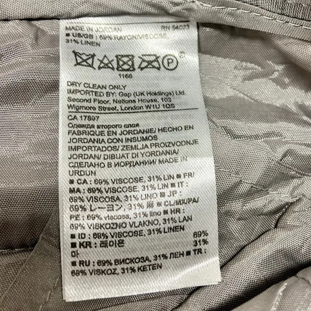 Banana Republic Heritage Collection Pants Gray Wide Leg Cropped Trouser Size 6